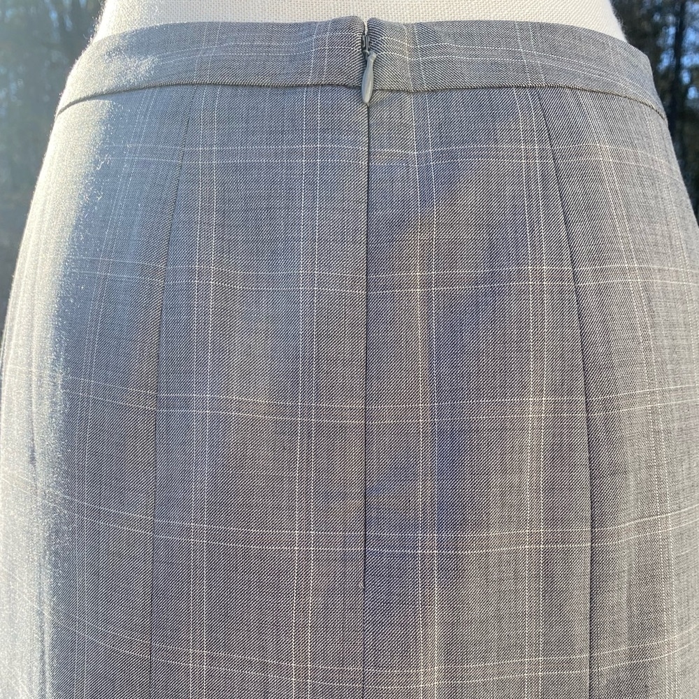 Ann Taylor Loft Gray Windowpane Pattern Skirt Siz… - image 4